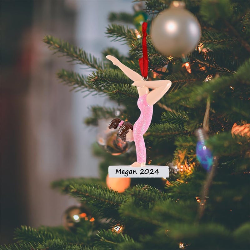 MAXORA Gymnast Girl Christmas Ornaments - Personalized Gymnastics Ornaments - Balance Ornament - Sport Team Ornament - Gymnastics Gifts for Girls - Image 1